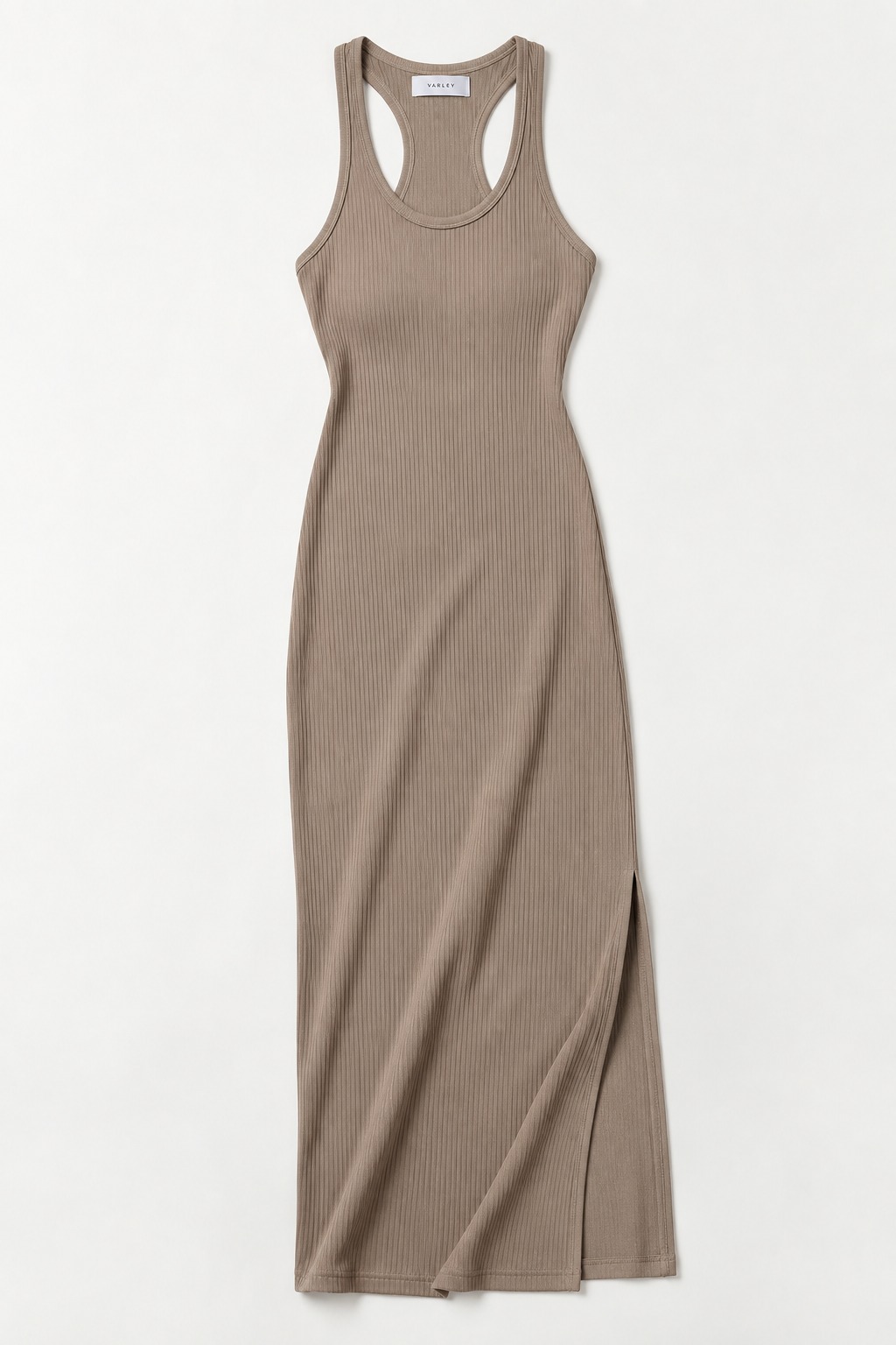 Women's Athletic Rib-Knit Racerback Midi Dress