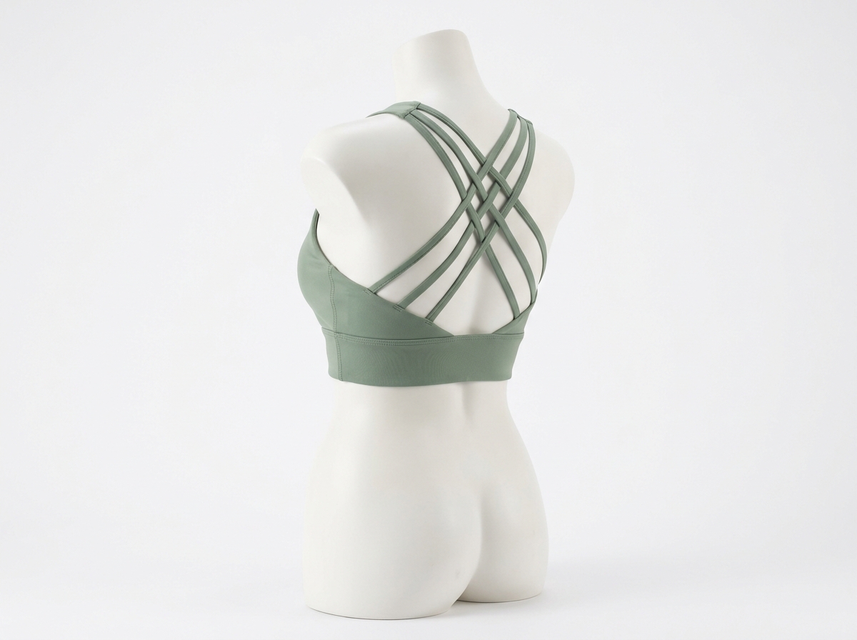 Criss-Cross Strappy Longline Wirefree Padded Sports Bra - WideWay Sportswear