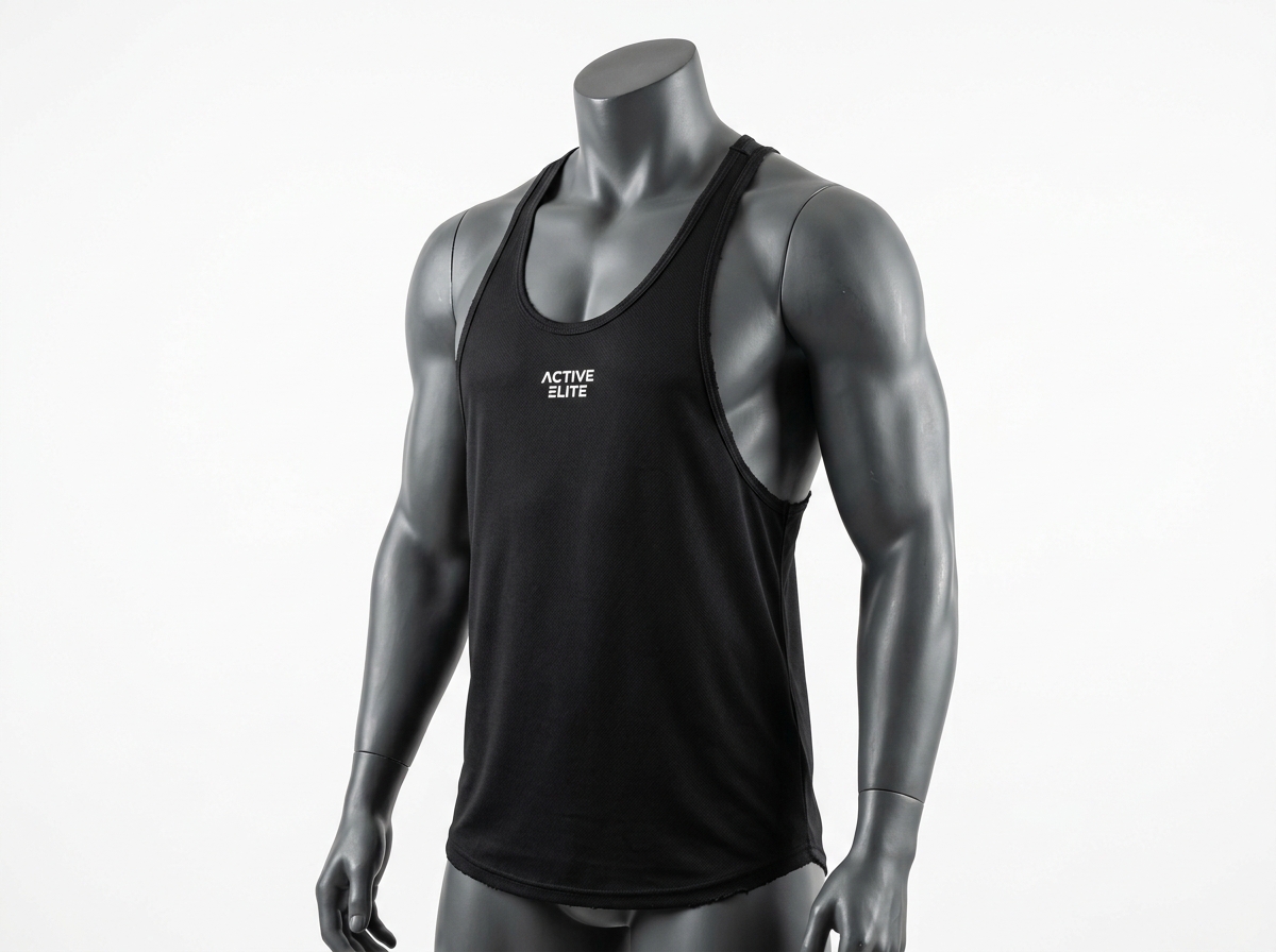 Men's Y-Back Deep-Cut Muscle Stringer Gym Tank Top - WideWay Sportswear