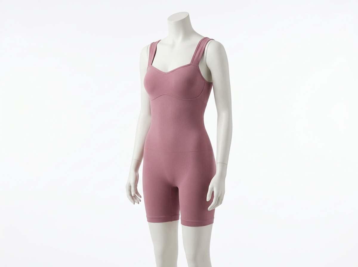 Sweetheart Neckline Tummy-Control Seamless Biker Short Bodysuit