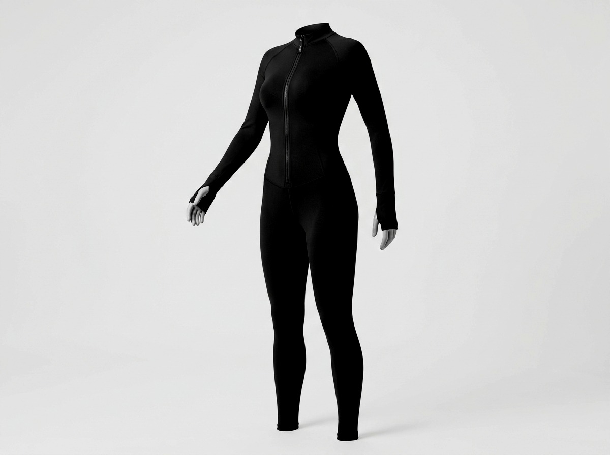Thermal Brushed Long-Sleeve Cold-Weather Compression Athletic Jumpsuit - WideWay Sportswear