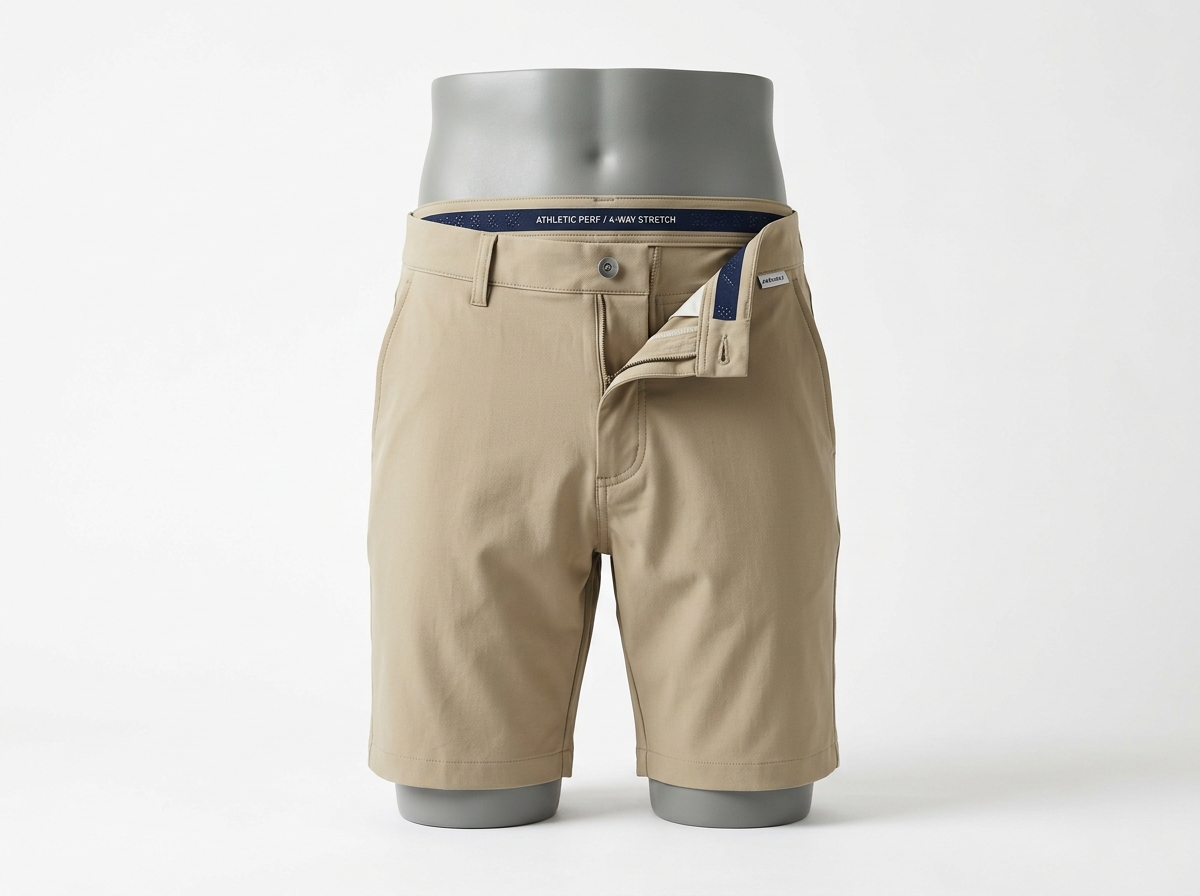 Men's 9-Inch Lightweight 4-Way Stretch Performance Chino Golf Shorts - WIDEWAY Sportswear OEM